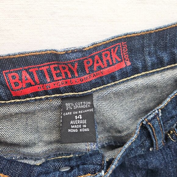 BATTERY PARK New York & Co. Womens 14 Average R Bootcut Denim Blue Jeans - Picture 2 of 10